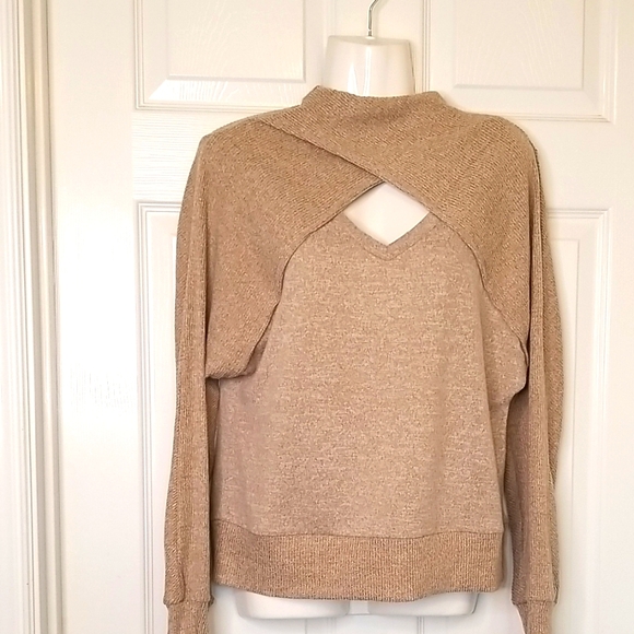 Love And Promises Sweaters - Womens Longsleeve High Kneck Cut Out Sweater Size Medium